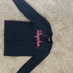 Rapha Dark Blue Womens Sweatshirt with Vibrant Pink Logo